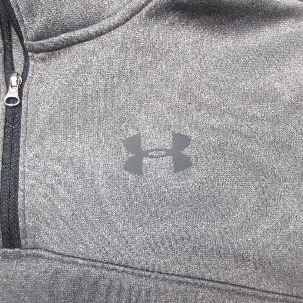 UNDER ARMOUR LOOSE FIT Mens 1/4 ZIP JACKET GRAY & BLACK Sz X-LARGE, XL - Picture 3 of 5